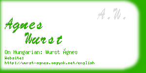 agnes wurst business card