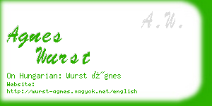 agnes wurst business card